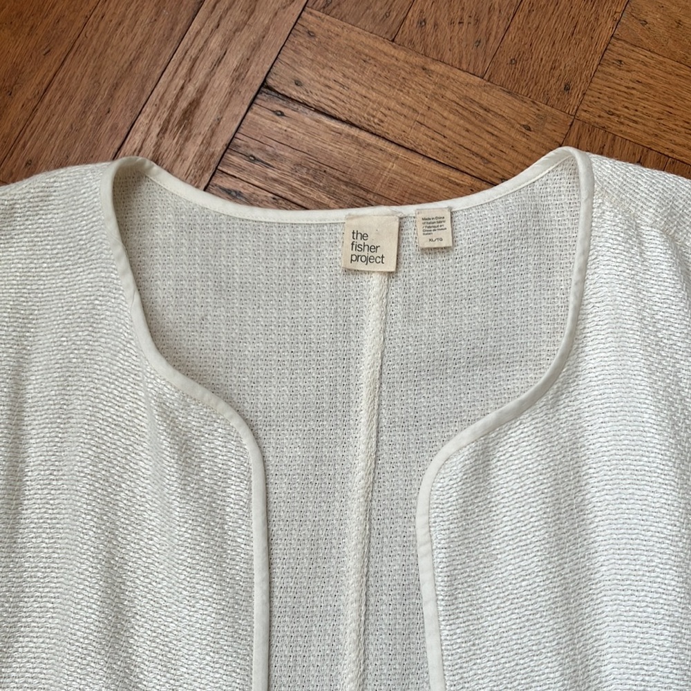 Exquisite EILEEN FISHER Linen Boxy Jacket size XL - Picture 4 of 12